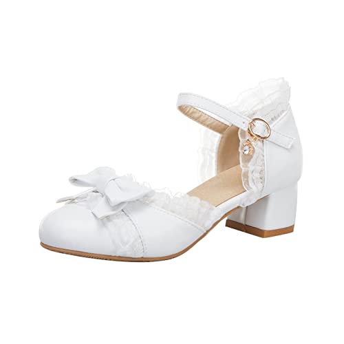 Summer Toddler Girls Dress Bow Tie Shoes Pumps Low Heels Flower Party Wedding High School Prom Toddler Sandals