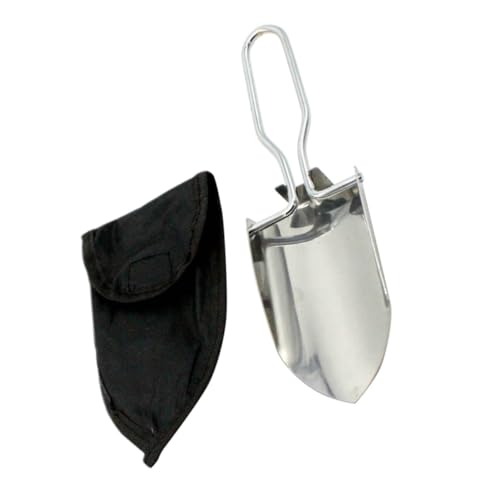 CONGARTENO Pala de Jardín Plegable de Acero Inoxidable con Asa Antideslizante y Bolsa de Almacenamiento Herramienta Práctica para Jardinería y Actividades al Aire