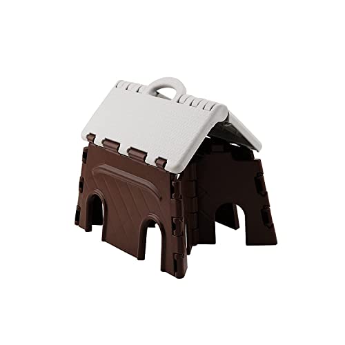 MARKWELL 7 Inches Plastic Elegant Look and Super Strong Folding Step Stool for Adults and Kids, Kitchen Stepping Stools, Garden Step Stool - Made in India (Coffee-White) 4 31KfmMao2UL