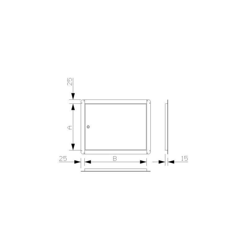 SPORTELLO PER CONTATORE IN ACCIAIO VERNICIATO BIANCO (cm H. 70 x L. 40)