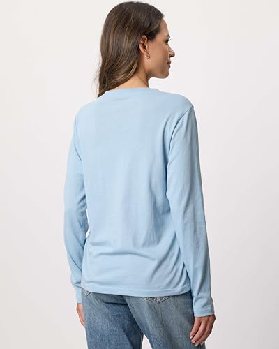 Real Essentials 4 Pack: Women's V-Neck Cotton Long-Sleeve T-Shirt (Available in Plus Size)3