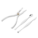 KICHOUSE 3piezas Herramientas para Pelar Cangrejo Pinzas para Abrir Buey de Mar y Cucharas para Comer Mariscos Utensilios Portátiles para Fiestas de Mariscos