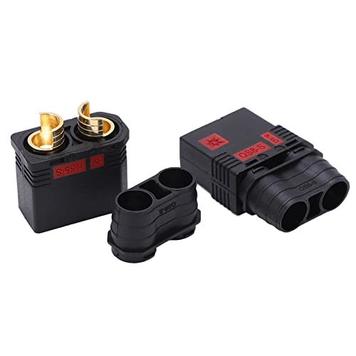 Set Connettori QS8-S Maschio e Femmina, Antiscintilla Alta Corrente 130A-200A 600V con Contatti in Rame Placcato Oro 8mm per Droni, Modelli RC, E-Bike