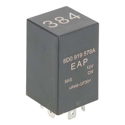 8D0919578A #384 12VDC 5A 7Pin Quick Connect A/C Compressor Relay OEM Replacement for Climatronic System