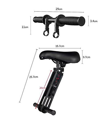 ASJN-Kids-Bike-Seat-and-Handlebar-Accessory-Combo-PackDetachable-Front-Mounted-Child-Bicycle-Seats-Compatible-with-All-Adult-Mountain-Bikes-black