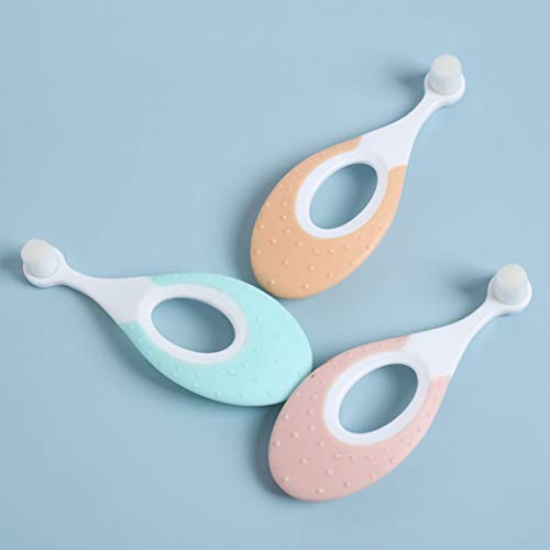 ULTECHNOVO Idade 1 Para 6 3Pcs Primeira Escova de Dentes Do Bebê Anos de Idade Proteção Escova De De