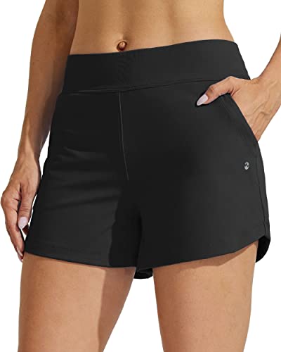 WILLIT Damen Badeshorts Swim Board Shorts Badehose Schwimmen Bottoms Tummy...