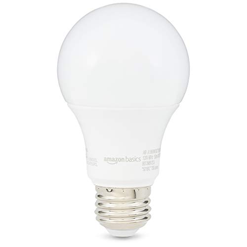Amazon Basics 60W Equivalent, Soft White, Non-Dimmable, 10,000 Hour Lifetime, A19 LED Light Bulb | 6-Pack Amazon Basics 60W Equivalent, Soft White, Non-Dimmable, 10,000 Hour Lifetime, A19 LED Light Bulb | 6-Pack