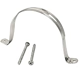 Amanaote 304 Stainless Steel 4 Inches Diameter Tube Strap Tension Clip Pipe Clamp(Pack of 5 Sets)