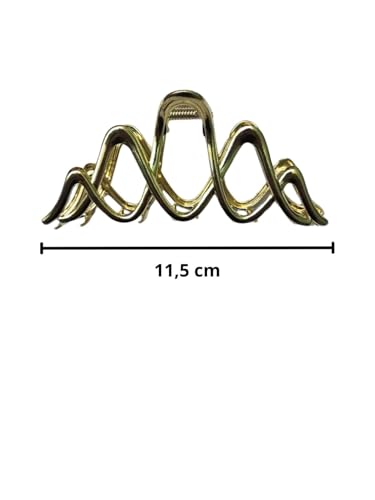 Kit 6 Presilhas De Cabelo Prendedor Grande Piranha Grampo Formato Moderno Luxo Acessório Cabelo Meni