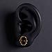 PUNKYOUTH 2PCS Ear Gauges Plugs Hollow Floral Single Flared Tunnels Fashion Expander Stretcher Piercings Brass Gauge Earrings 2g-1