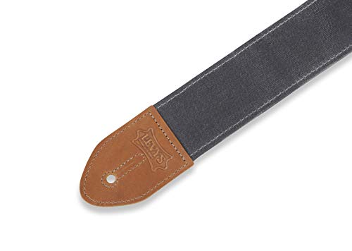 Levy’s Leathers M7WC-GRY Sangle de guitare en toile cirée Motif voyageur Gris 5 cm - Les Beatles, Paul McCartney, John Lennon, RIngo Starr, George Harrison Levy's Leathers M7WC-GRY Sangle de guitare en toile cirée Motif voyageur Gris 5 cm – Image 4