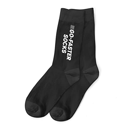 D Design Invent Print! Cycling Gift Socks Men’s Funny Quote Bike Present Go Faster Cycle Size 6-11 (Black)