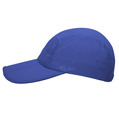 Upf 50+ Foldable Baseball Cap Sun Protection Quick Dry Portable Folding Hats For Men Or Women, Dark Blue #TOP2