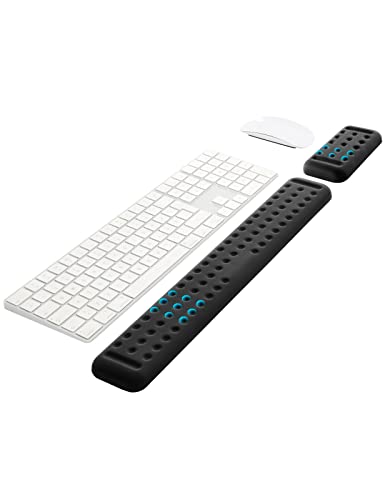 VAYDEER Keyboard and Mouse Wrist Rest Set Gaming Memory Foam Ergonomic Hand Palm Rest Support for Computer, PC, Laptop, Mac Typing and Wrist Pain Relief and Repair (17.3 Inch, Black)