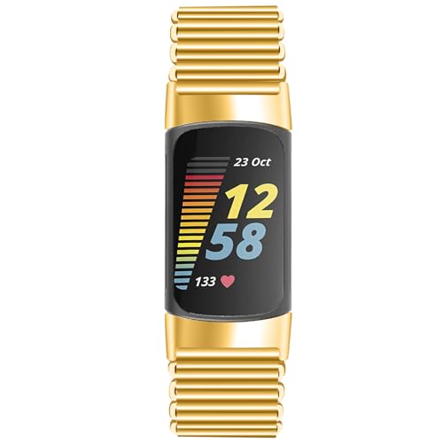 Correa metálica ajustable para Fitbit Charge 5 y 6 miniatura 3