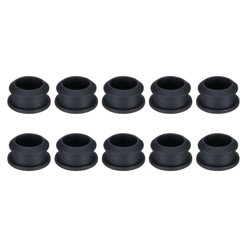 Image of Snap in Locking Hole Plugs Rubber Panel Seal Cover Drilled Silicone Caps, [for Kitchen Rubber, Waterproof Sealing Plugs] - 19mm /0.75in /Black /10Pcs
