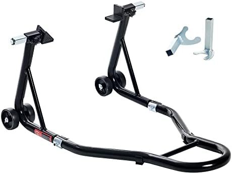 Donext Motorcycle Stand 850LB Sport Bike Rear Wheel Lift Swingarm Paddock Stands Black, U+L