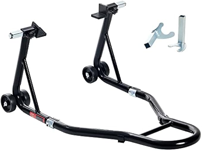 Donext Motorcycle Stand 850LB Sport Bike Rear Wheel Lift Swingarm Paddock Stands Black, U+L