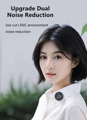 Image of Magnetic Digital Wireless Collar Lavalier Microphone for iPhone Android Video Recording Interview Instagram Reels Song Mobile Camera Live Streaming Podcast Vlogging Office Meeting(SX21)