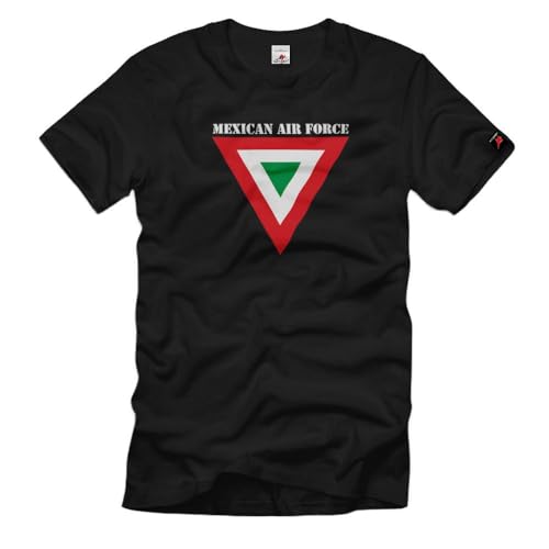 T-shirt Armée de l'Air Mexicaine noir XXXL cadeau idéal pour passionné d'aviation