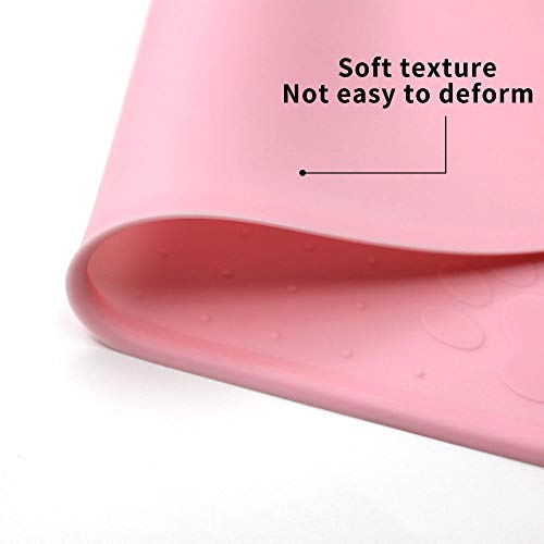 Ptlom Pet Placemat for Dog and Cat, Mat for Prevent Food and Water Overflow, Suitable for Medium and Small Pet,Silicone (13\" 13\", Grey) - Thumbnail 5