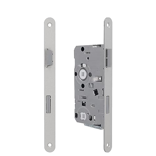 lockzz WC-Einsteckschloss, DIN links, für Badtüren - Kunststoff-Falle