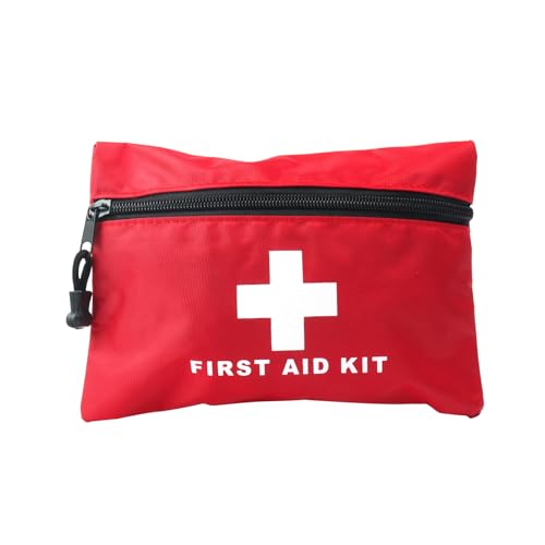 Image of Red First Aid Bag Empty First Aid Kit Empty Waterproof First Aid Pouch Small Mini for First Aid Kits Pack Emergency Hiking Backpacking Camping Travel Car Cycling (Red, 6x4.3Inch)