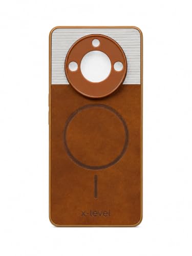 Image of Bintage Dual-Leather 2in1 Phone Case| Soft Touch Finish | Full Camera Protectection Back Cover Compatible for Realme RMX3741 / 11 Pro+ 5G - White & Nut Brown