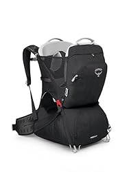 Osprey Poco SLT Lightweight Child Carrier Backpack – Slimmed-Down Hiking Carrier for Toddlers with Safety Harness, Sunshade, and Ventilated Backpanel – Lightweight Travel-Friendly Option, Black