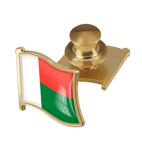 Image of vmcoatdu Country Flag Backs Locking Pin Keepers Locking Clasp Pin Badge International Travel Brooch Metal Alloy Souvenir Pin 0.75x0.7 Inch Small Pin