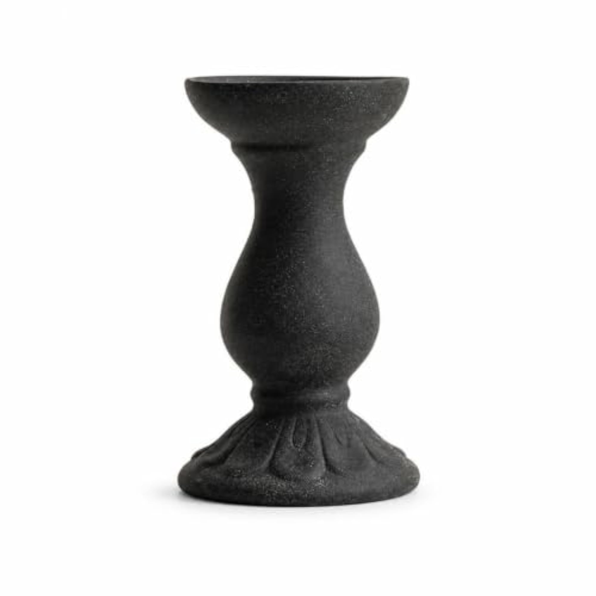 Nordic Ceramic Candle Holder, Black Design