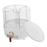 LOLIPPYY 防虫防潮米びマルチライスディスペンサー 大容量計量カップ付き転可能透明穀物収納容器 家用穀物豆米保存ケース 再利用可能