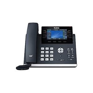 Yealink T46U IP Phone, 16 VoIP Accounts. 4.3-Inch Color Display. Dual USB 2.0, Dual-Port Gigabit Ethernet, 802.3af PoE, Power Adapter Not Included (SIP-T46U)