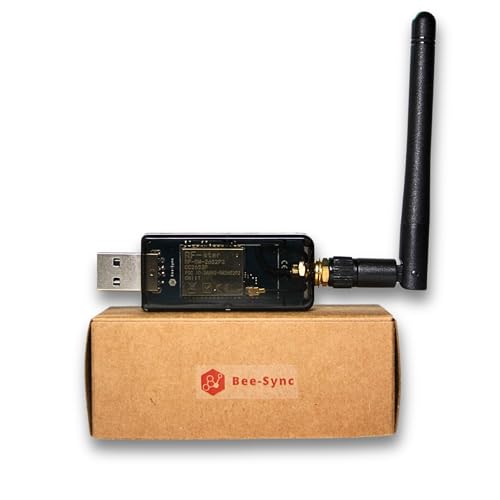 Bee-Sync, Zigbee 3.0 USB Dongle Plus Gateway, Universal Zigbee USB Gateway with Antenna for Home Assistant, Smart Home, Open HAB etc, Wireless Zigbee 3.0 USB Adapter(1 Pack)