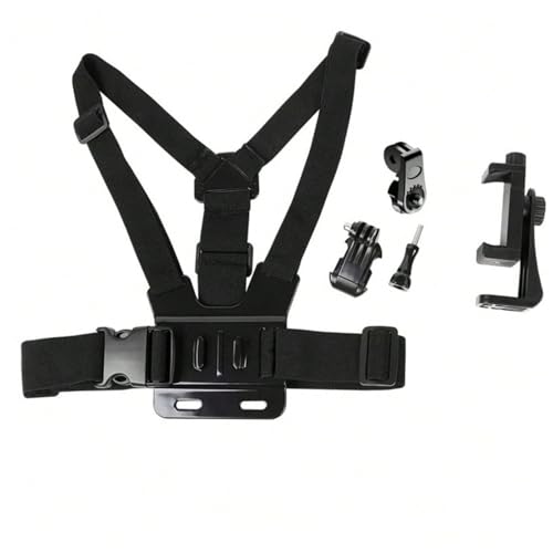 JASOLYI Phone Chest Mount Chests Mount Harness Chesty Strap Action Camera Chest Mounts Harness Strap Compatible with Most Cell Phones Action Cameras
