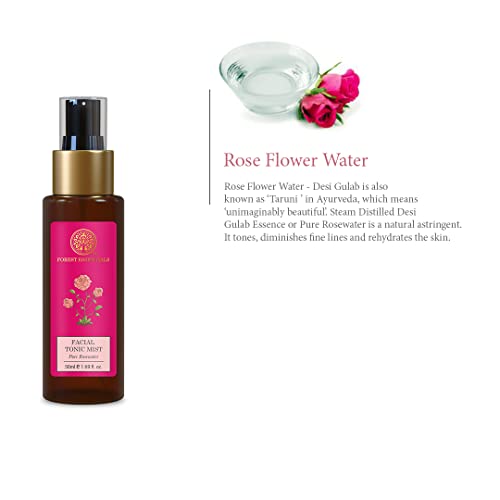 Forest Essentials Facial Tonic Mist with Pure Rosewater | Hydrating Daily Alchohol Free Toner For Glowing Skin| Hydrates Plumps & Minimises Open Pores for Glowing Skin, 50ml - Image 5