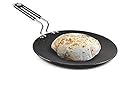 PureChem Cast Iron Roti Tawa with Steel Handle for Rotis 10" Inch (25 cm)