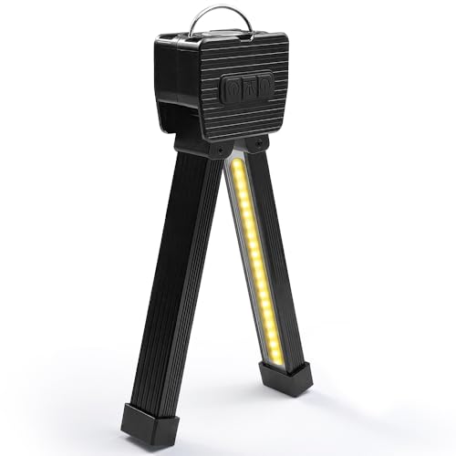 Gym Lamp Portable Flashlight Gym Lighting for Posing Magnetic Work Light Rechargeable 180 Folding with Hang Hook Camping Lamp 7-Level Dimming USB Power Bank for Fitness Camping Home Office