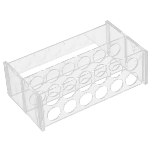 FUNOMOCYA Transparent Test Tube Holder Rack for Test Tubes Slots Holds Tubes for Laboratory Use Organizing and Sampling