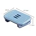 QLoztyse Office Desk Footrest Ergonomic Foot Rest Under Desk Massage Rollers Foot Stool Leg Support Non Slip PP Material Suitable for Office Home Travel, Light Blue