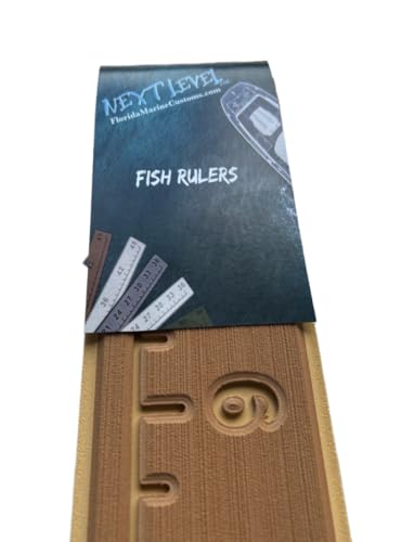 Next Level Inc. | Fish Ruler | SeaDek | 36 inch Fish Measurement Tool | Perfect for Boats and Kayaks | Mocha/Camel
