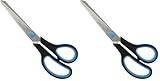 Westcott Easy Grip - Tijeras, 20.1 cm, color azul/negro (Paquete de 2)
