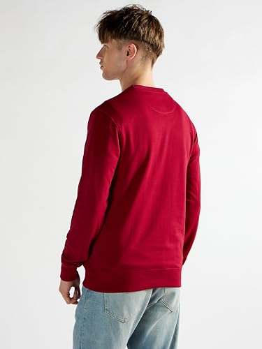 Image of Clans & Hans Men's Cotton Casual Crew Neck Sweatshirt - Heavyweight 240 GSM French Terry Fabric|Relaxed Fit Pullover|Essential Streetwear Sweatshirt for Men