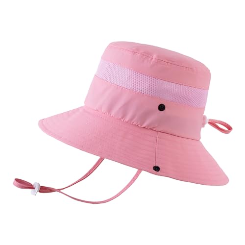 Baby Kids Sun Hat Cap Mesh Breathable UPF 50+ Protection Beach Wide Brim Bucket Hat for Baby Boys Girls Toddler