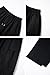 THWEI Cargo Pants for Men Drawstring Elastic Waist Casual Baggy Pant Black M
