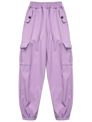 easyforever Kids Girls Boys Winter Warm Fleece Lined Cargo Trousers Jogger Sweatpants Elastic Waist Sports Pants4