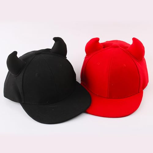 SHU GE Baseball Cap,Parent Child Baseball Hat Adjustable Fashion Hat Outdoor Sports Hat Devil Horns for Outdoor Activity3