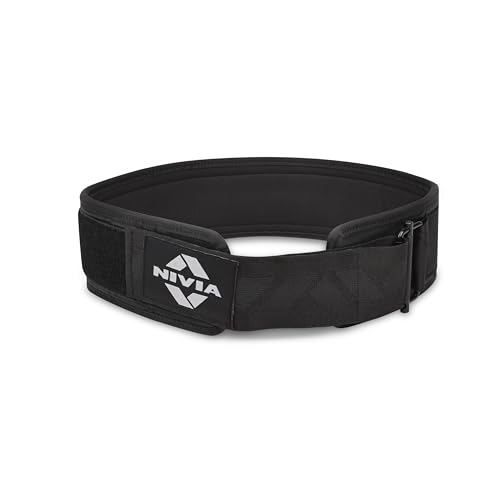 Nivia CORE-X Weight Lifting Belt EVA Foam, Abdomen Support Belt for Back Support, Durable for Weightlifting, Gym, Workout (L, Black)