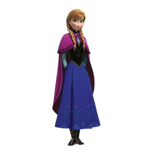 (Anna w/Cape) - RoomMates Anna with Cape Disney Frozen Repositionable Children's Wall Stickers, Multi-Colour
